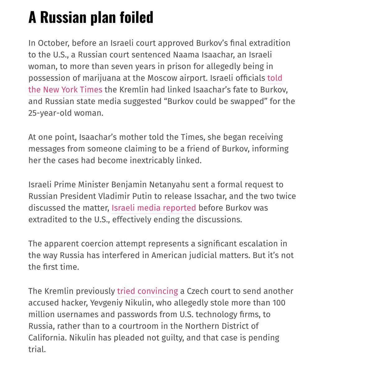 soychicka's tweet image. Why *ever* would Russia be so interested in keeping a credit card fraudster from being extradited to the US that they&apos;d use a sham prosecution of an Israeli on drug charges as cover for a prisoner swap?

Was it &apos;cause he knows someone who hacked the entire GOP via #SMARTech?