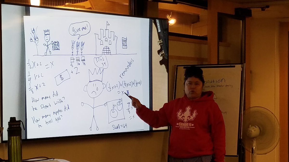 SabrinaMcD's tweet photo. #EMpowered19 teachers sharing solutions to a #numberlesswordproblem @krausecenter #kcimaths @KCImaths @AlumRockUnion @BerryessaUSD #AdvancingOGSD @OakGroveSD @Cbustamante2222 https://t.co/ekgI4UNkn5
