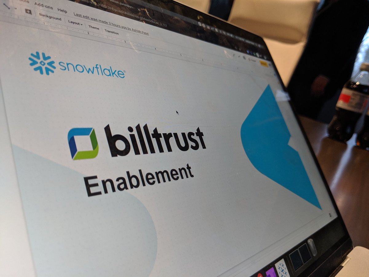 IronSpiron's tweet photo. Clustering &amp; snowpipe &amp; micro-partitions, oh my! Enjoying the @SnowflakeDB Lunch 'n Learn at @Billtrust 

#Billtrust #LifeAtBilltrust #Snowflake https://t.co/MYQBZ0TvAh