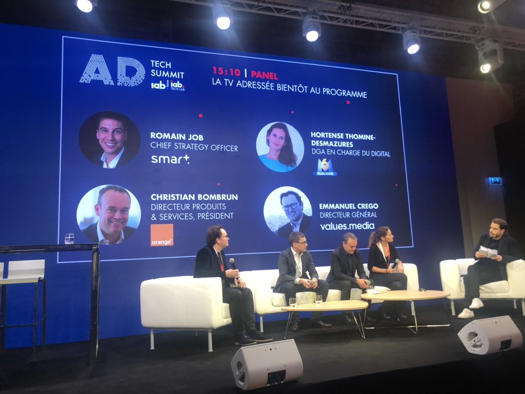 #addressabletv @IABFrance <a href="/SmartAdServerFR/">Smart (FR) is now Equativ</a> <a href="/M6/">M6</a> @OrangeAdData <a href="/Values_media/">Values.media</a> de gros défis technologiques pour un flux sans couture.smart can do it