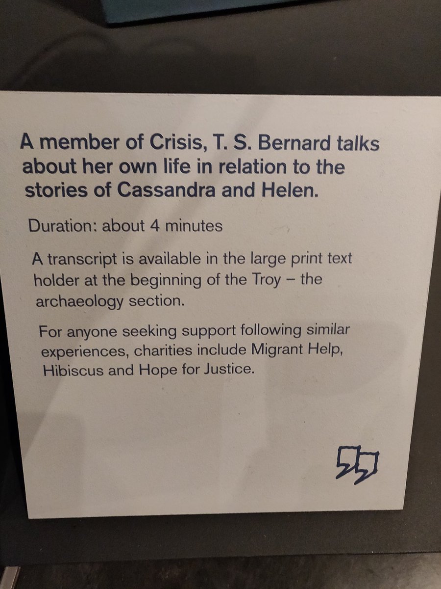 Not only are the women of Troy brought to the forefront, but again the story doesn't end there but is followed through to relevance. A powerful audio clip of a Crisis member relating to the themes of Helen and Cassandra in her life is particularly memorable