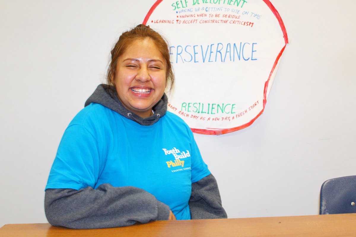 YouthBuildPHL's tweet photo. “...As the only Latina student, I feel like #ybphilly has been supporting me a lot with all of my situations...” (Fernanda, current student on the Advanced Construction vocation track) #humansofyb #humansofny #YBWave #classof2020 @humansofny https://t.co/sS7LoJGpUS