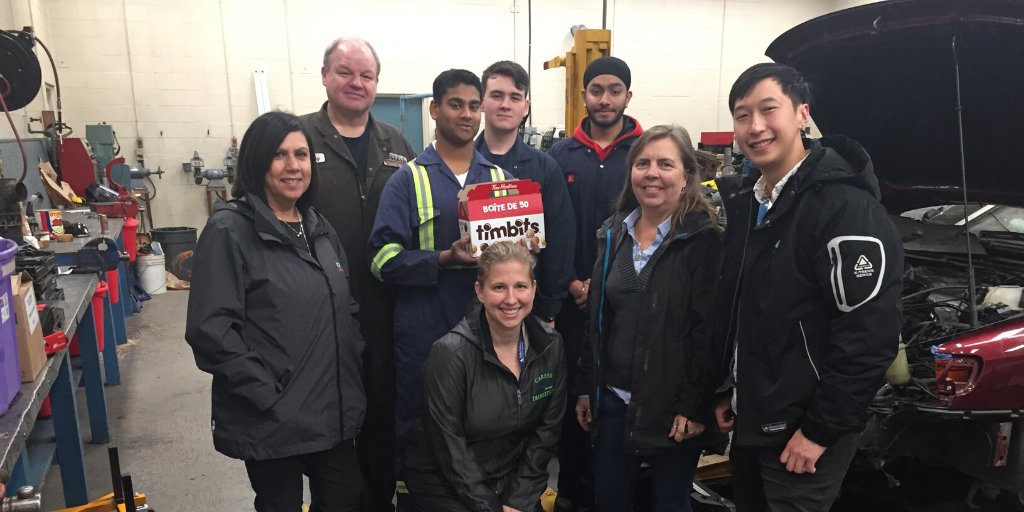 SkilledTradesBC's tweet photo. Some of our staff dropped by @SeaquamSec in Delta to say hi to the instructor and students in the @ita_youth automotive service technician program. Happy Apprenticeship Recognition Month! #ApprenticeNow https://t.co/Pf97PPCfXs
