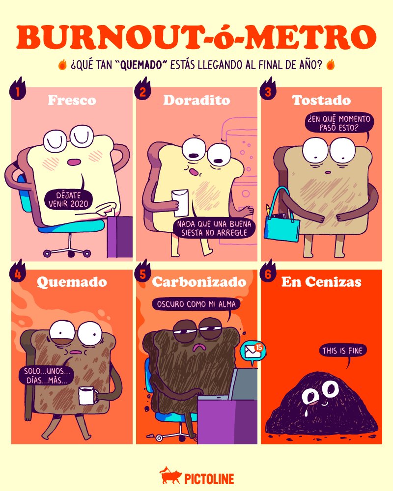 pictoline's tweet photo. 🔥 Burnout alert 🔥
¿Qué tan “quemado” estás llegando al final del año? https://t.co/QRxsRuJPxF