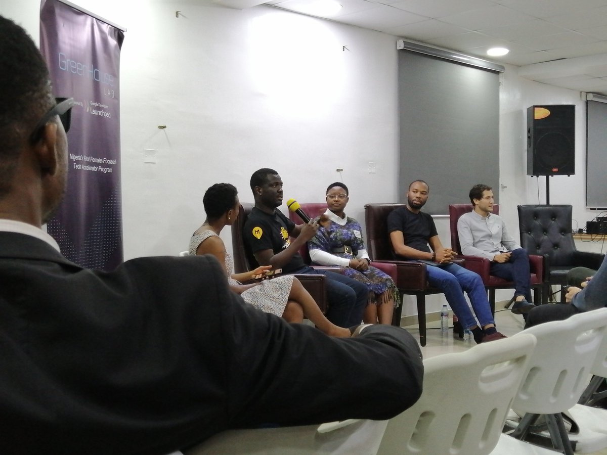 VentureGardenNG's tweet photo. We are live @GreenHouseCap_ #ecosystemexchange, @lorisystems @weare54gene @Fichaya_Service @maxdotng are doing great on the panel too. โบ๏ธ #ghl2019 https://t.co/eezOP1vsQ2