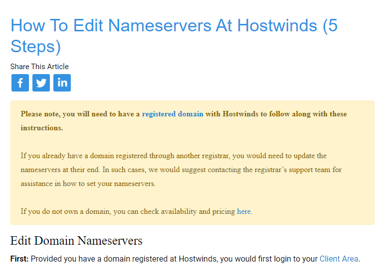 Hostwinds's tweet image. HOW TO EDIT NAMESERVERS AT HOSTWINDS IN 5 SIMPLE STEPS

Click the link below to find out!

hostwinds.com/guide/how-to-e…

#nameserver #nameservers #guide #knowledgebase #hostwinds #website #hosting #server #tech #internet