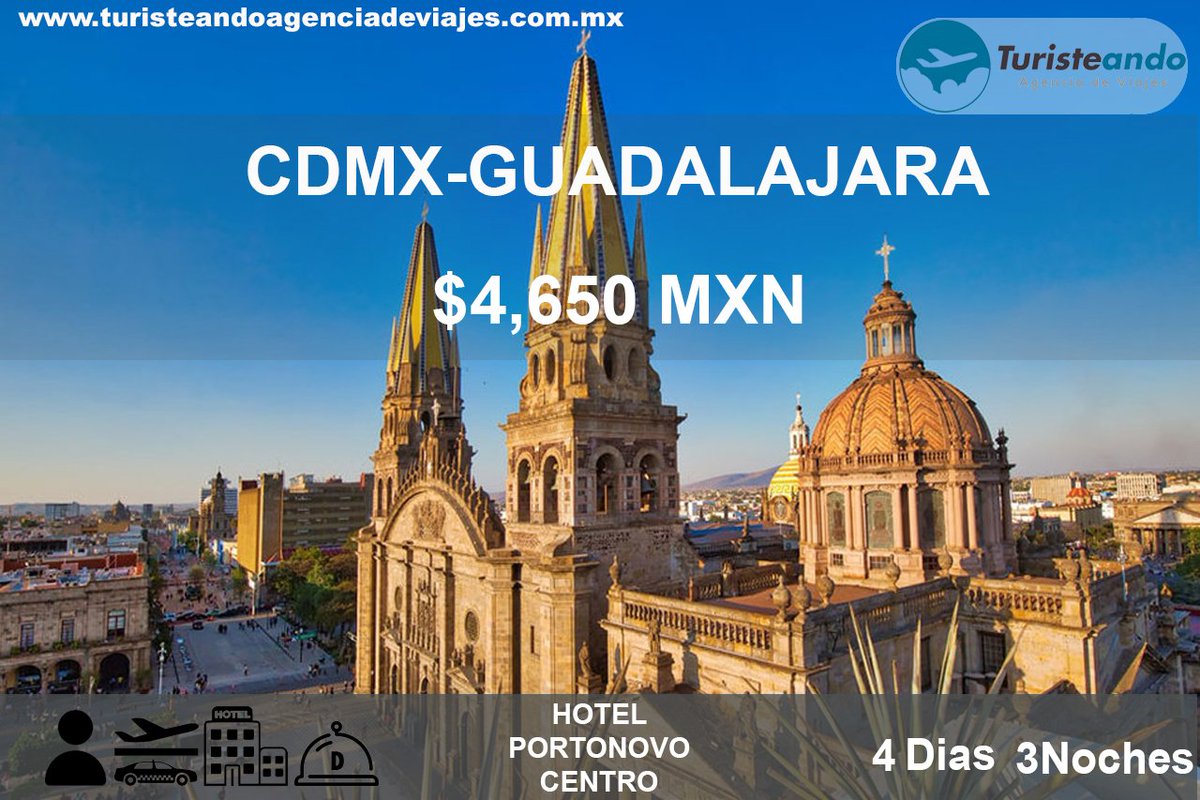 TuTuristeando's tweet photo. ¡TIERRA MOJADA! 🎼🥁🎷🎻
Viaja del 06 al 09 de Diciembre a un súper precio por persona 👤
Conoce la Perla Tapatía y llévate una gran experiencia😍💙
Pregunta por nuestros tours tequileros y más. 🥃
Llámanos 5587894570
WhatsApp 5581392256
¿QUIEN DIJO QUE VIAJAR ERA CARO? 🤔✈️ https://t.co/vU9WZGU1MQ
