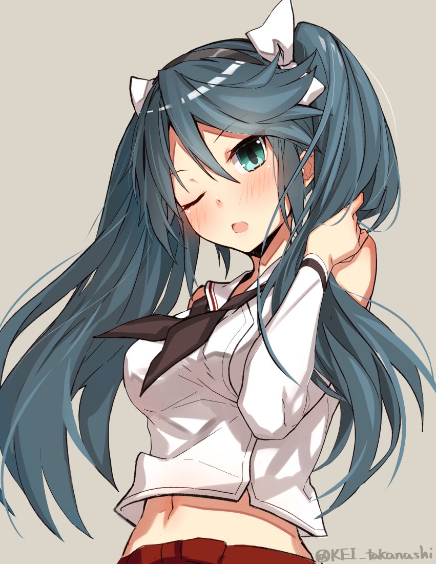 五十鈴(艦これ) 「#いいツインテールの日 なので
五十鈴らくがき 」|小鳥遊啓のイラスト