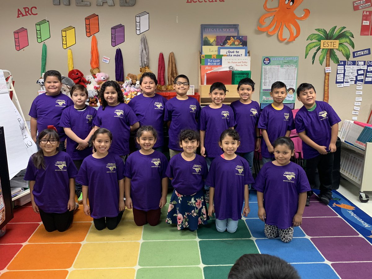 palacio5thgrade's tweet photo. Mustang PRIDE 💜🐴 our shirts turned out cute! https://t.co/337NXIzaK9