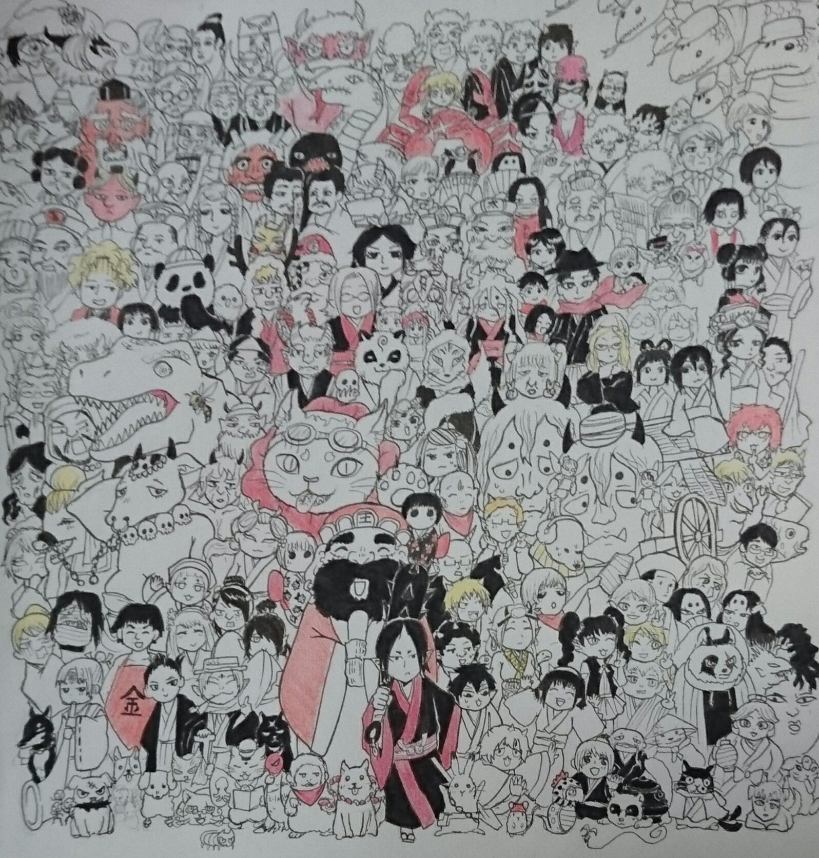 山山 Twitter પર 鬼灯の冷徹 たぶん 全キャラ集合絵 38日目 色塗り2 鬼灯の冷徹 イラスト アナログ 集合絵 T Co Qx5emp7c6r Twitter