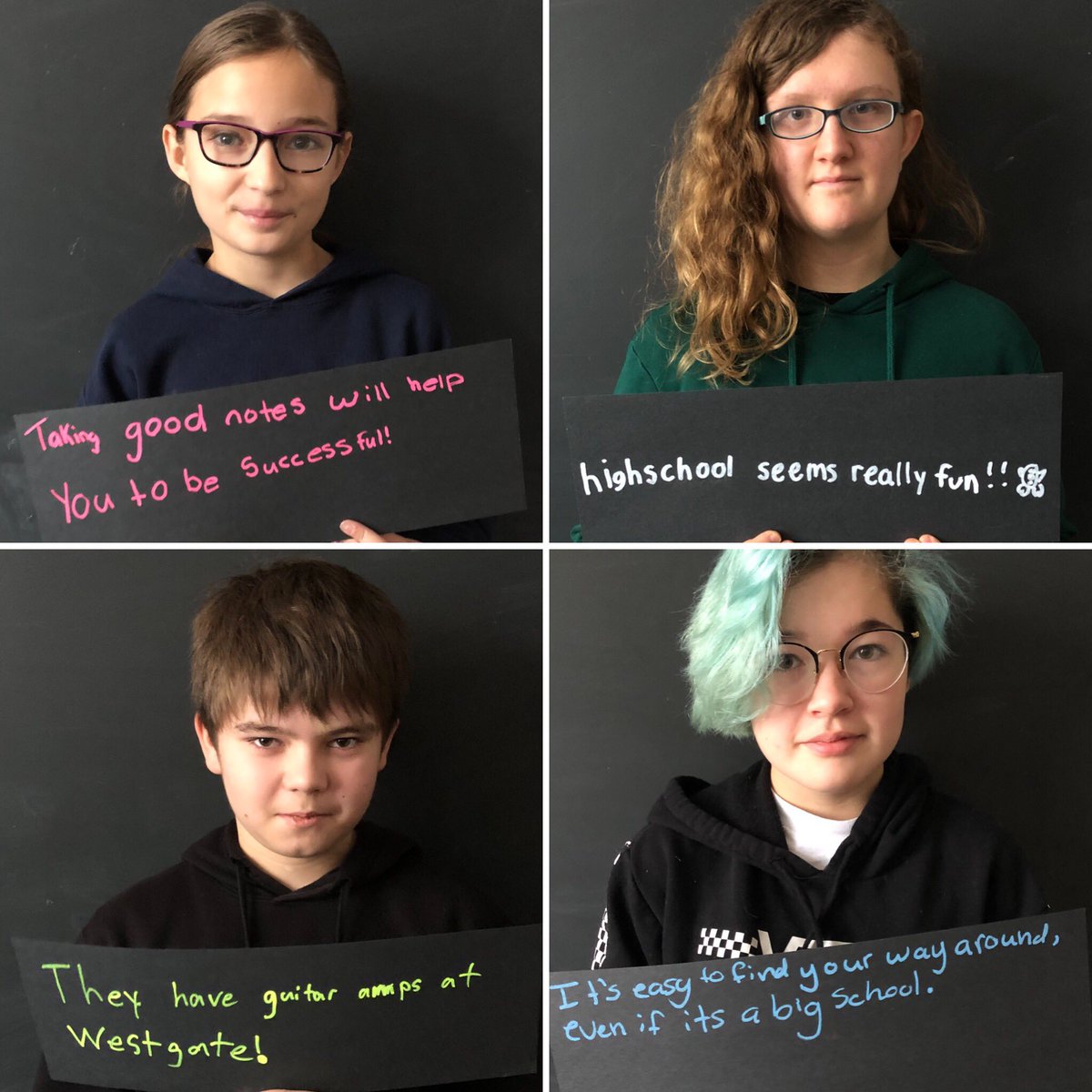 MichelleFurlott's tweet photo. After our recent visit to @LPS_Westgate the @LPS_Westmount intermediate students reflected on their upcoming transition to high school. They are excited about future opportunities and experiences! #studentsuccess #studentlife #studentvoice #LPStb #goalsetting https://t.co/ClUy8sq5tO