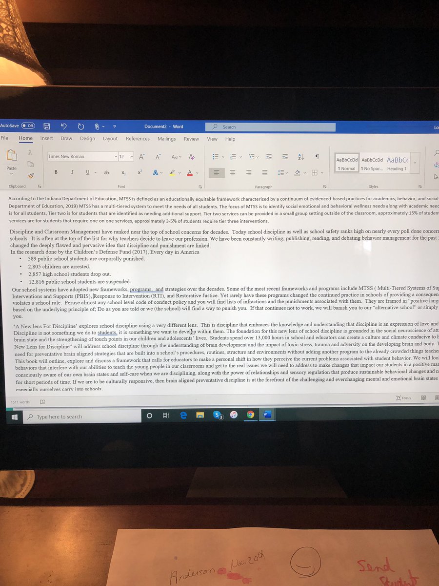 desautels_phd's tweet image. @mmcknight32 @ButlerCOE excited &amp;amp;a bit overwhelmed to b spending the day writing  our new book!“ Connections Over Compliance, Rewiring Our Perceptions of Discipline.” 
Pub date/ Jan 2021
#educationalneuroscience #newlensfordiscipline #traumaresponsive #coregulation #newbook