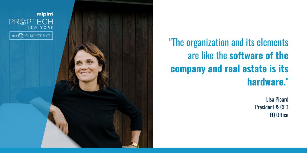 mipimny's tweet image. Last week, @lmpicard of @eq_office mentioned “culture, it’s the software of the company and the hardware is its real estate” while sharing her insights about trends &amp;amp; tensions affecting the office space asset class at #MIPIMProptechNYC w/ @MetaPropNYC. #Proptech #CRE #realestate
