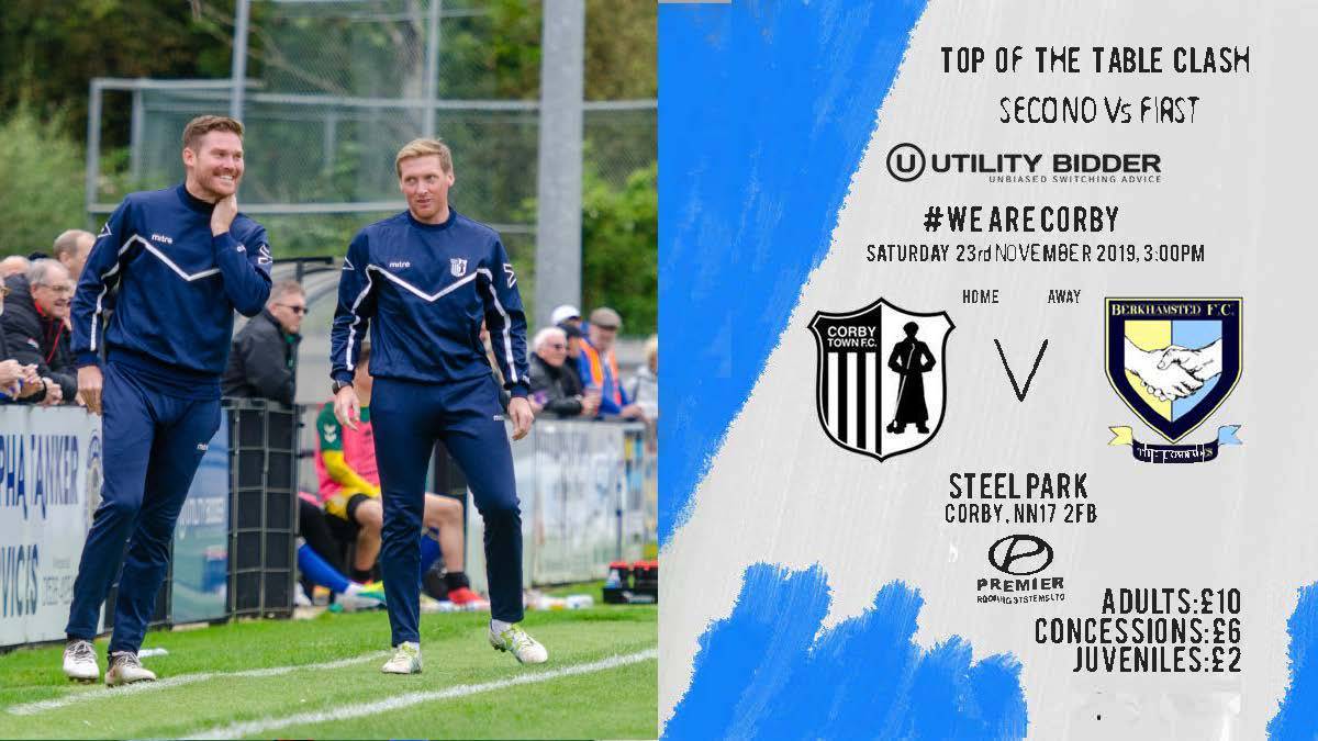 corbytownfc's tweet photo. 24 hours to go!
๐ @BerkoFC
๐#BetVictor @SouthernLeague1 Division One Central
๐ Saturday 23rd November
๐ 15:00
๐๏ธ Steel Park
๐ซAdults - ยฃ10
Concessions - ยฃ6
Under 16's - ยฃ2
#SecondVsFirst
#WeAreCorby
#MonTheSteelmen
RT, Like, Share, spread the word!!!!! https://t.co/4Im8dtFQCV