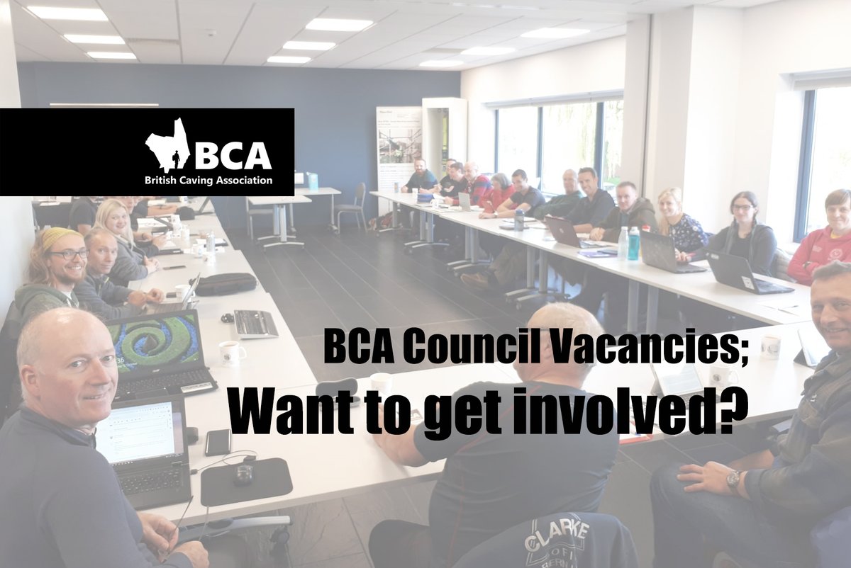 The BCA currently has vacancies on National Council for Conservation and Access Officer, and a representative for Individual BCA Members.

For details visit:
british-caving.org.uk/council-vacanc…