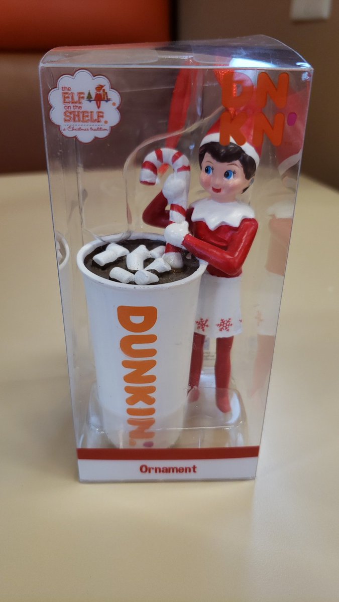 GwenlangOKC's tweet photo. I love @dunkindonuts "goodies". Today they have munchkin lip balm, elf on the shelf and donut ornaments. So cute! https://t.co/e7mksAaT3z