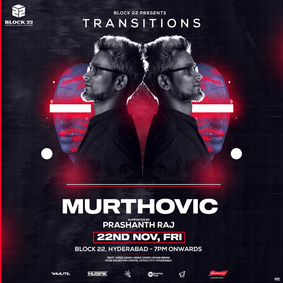 Block22Hyd's tweet image. Hyderabad's stalwart @Murthovic takes over @Block22Hyd tonight with support from the talented Prashanth Raj.
