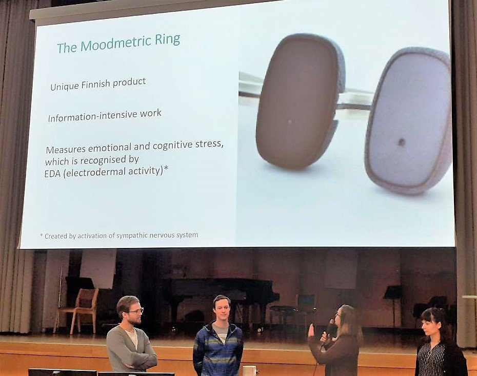 Moodmetric's tweet image. The final seminar of the course “Healthcare processes and information systems” at @tamk today gave a great view on topics within #healthtech #wellbeingtech #personalhealthinformatics. Thank you for the @Moodmetric study @TiinaGranroth, Suvi Karlén, Petri Widgrén and Samu Löövi!