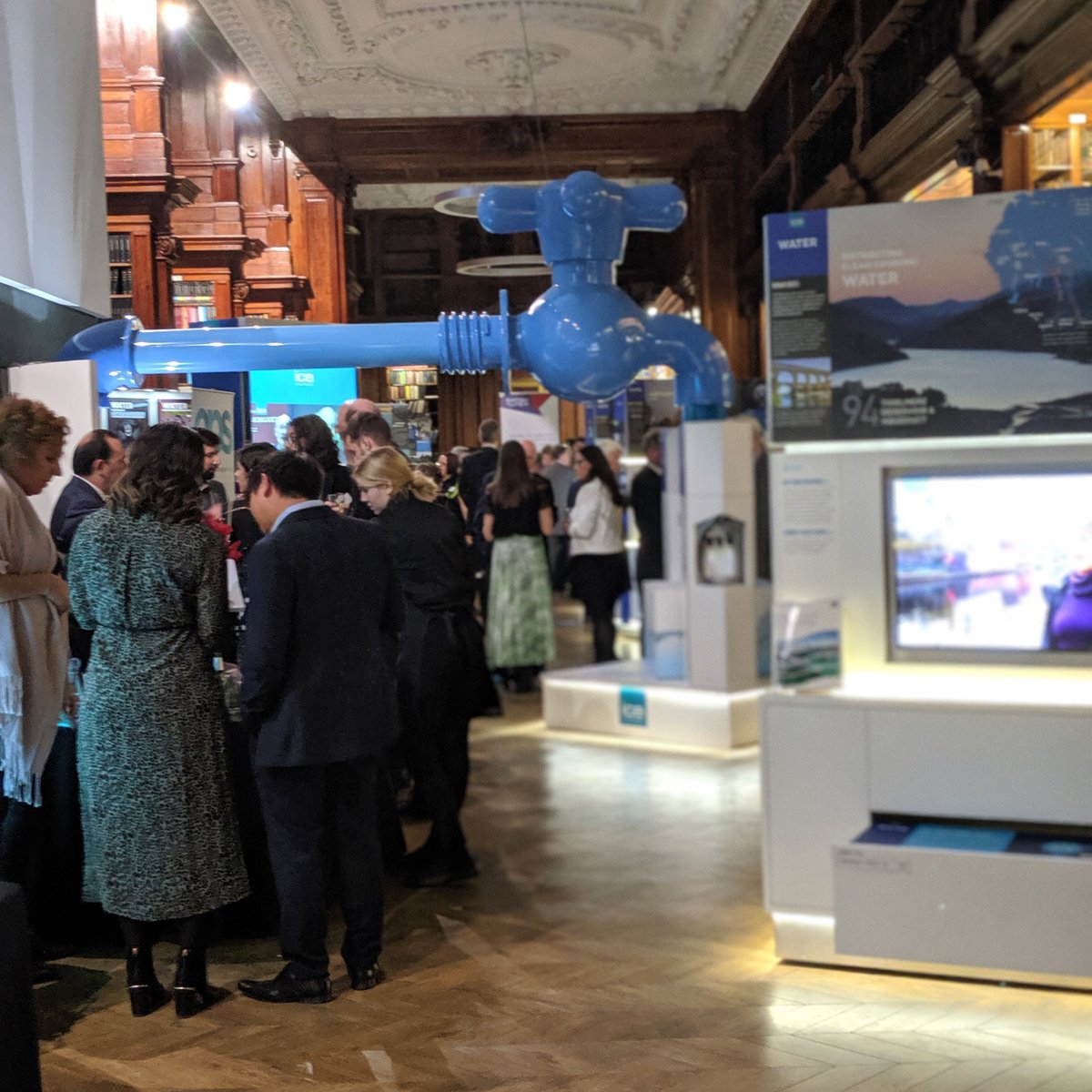 swiftcomplyuk's tweet photo. We are delighted to be sharing and learning from water influencers across the world on creating an efficient and sustainable environment for #TomorrowsWater. Where better to kick off discussions than at the home of the fatberg museum, the @ICE_engineers! #internationalreception https://t.co/4b5CfkgmvX
