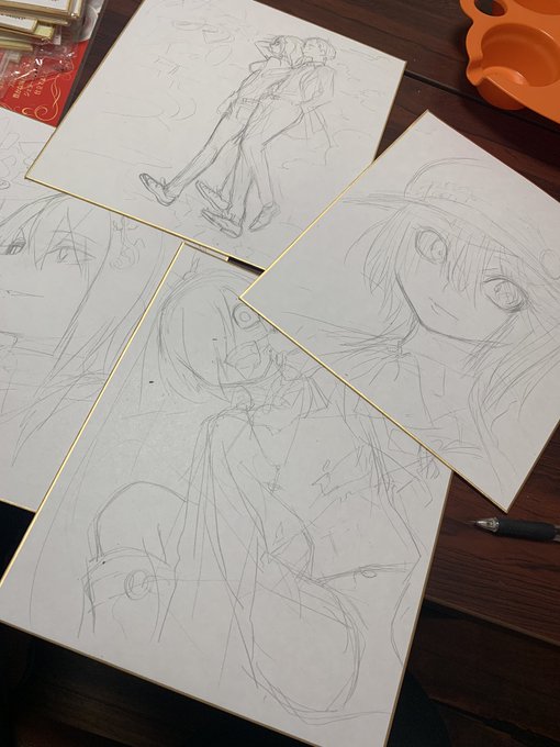 東レプ冬用の色紙なうー。
今回はスタイリッシュ目指すよ! 