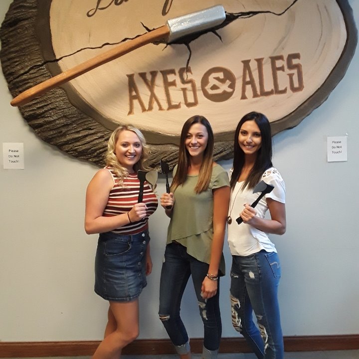 Technique is key to accurately throwing and sticking your axe. We've seen muscles barely contained within Affliction t-shirts unable to stick their axe. We've also seen petite girlfriends stick every throw with bullseyes. Don't worry stud - our coaches will teach you! #girlpower