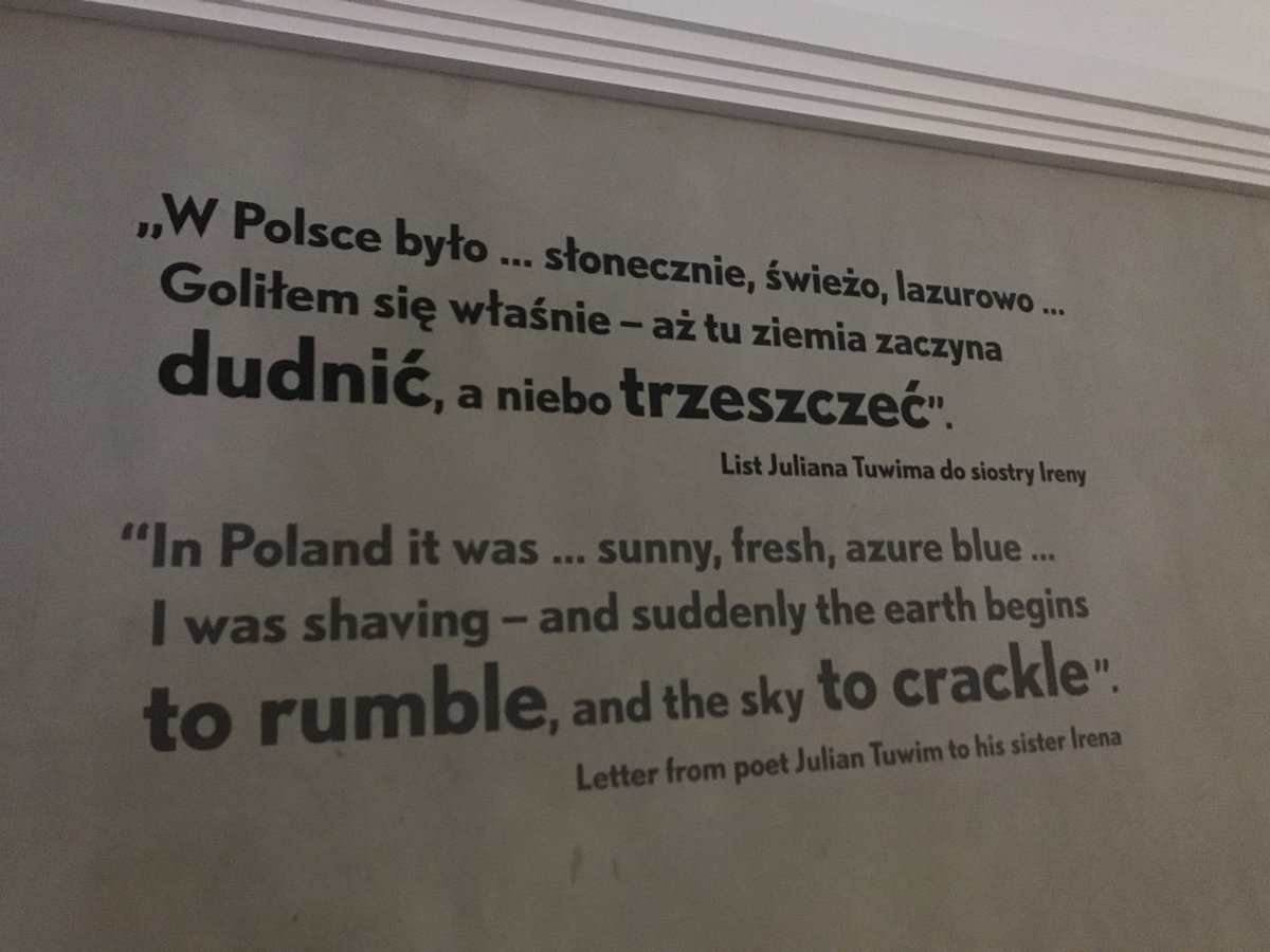 Polish-Jewish poet Julian Tuwim's recollection of how the war started. He was simply shaving. 8/x
