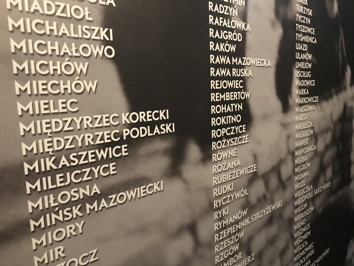 Close-up of the list of the ghettos in occupied Poland and the shot of the full list. There were some 600 ghettos. 9/x