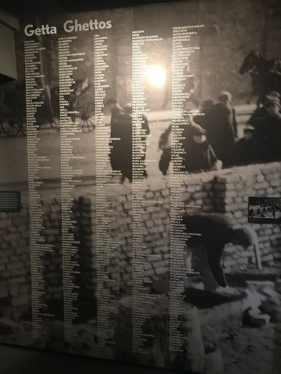 Close-up of the list of the ghettos in occupied Poland and the shot of the full list. There were some 600 ghettos. 9/x
