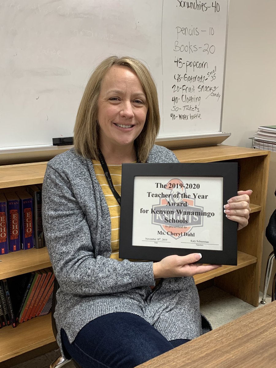 SchuermanKaty's tweet image. Congratulations to our K-6 Teacher of the Year Mrs. Cheryl Dahl and Staff Member of the Year Mrs. Renee Clawiter!  We appreciate your great work and contribution to our district! @kwpublicschools @KW5th6thgrade