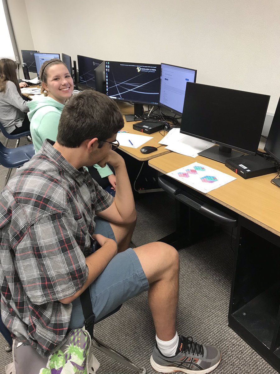 jglov13's tweet photo. 2nd Hour IDEA class creating puzzle pieces that meet specific design criteria on a glorious #FlannelFriday #PLCSstem https://t.co/PzDbHY465Y
