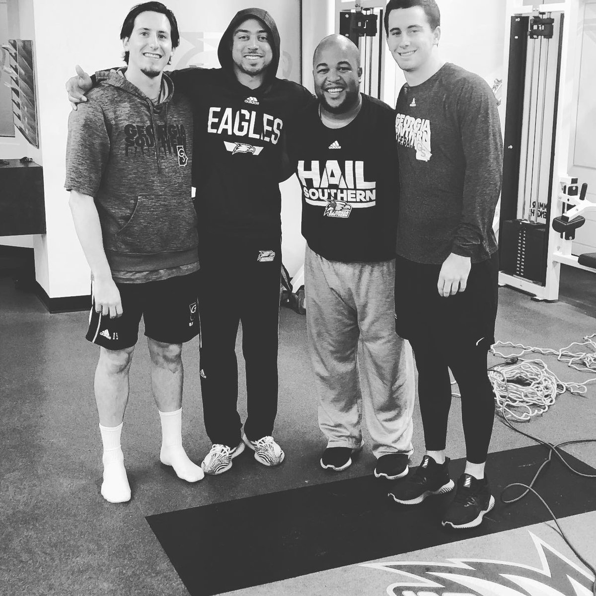 thewarthog93's tweet photo. It was a PR Party at Club Savage today! Shout out to @GSAthletics_BSB  for their hard work all semester long. Thank you to @SethShuman9 @chasecohen17 and DJ Nino for making today truly unbelievable! 💪🏾⚾️ #GATA #GeorgiaSouthernMen https://t.co/VGoFPdxjCN
