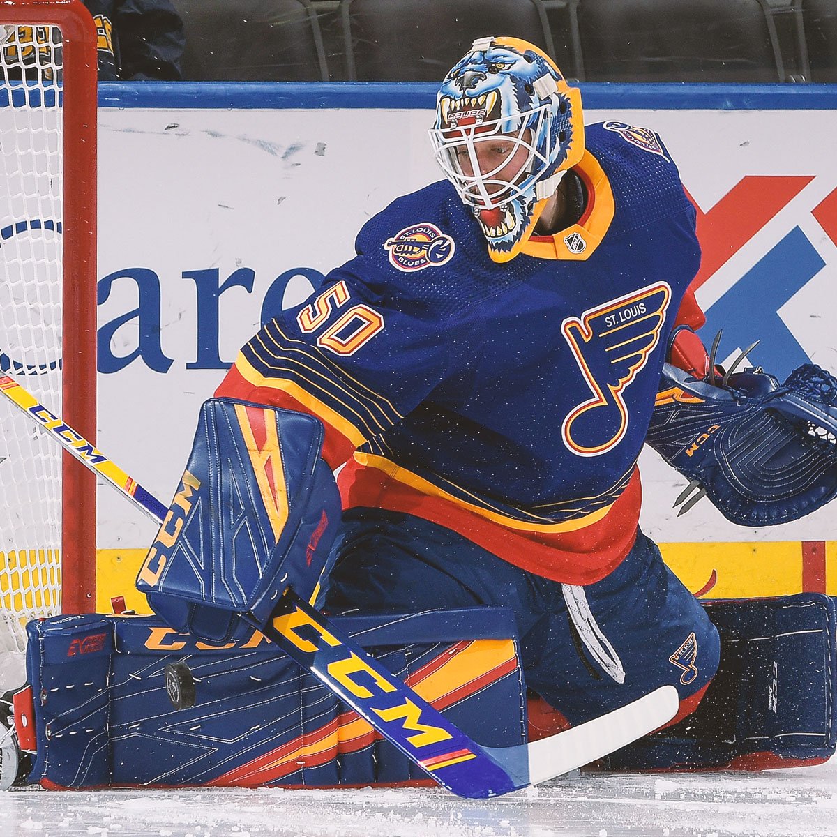 St. Louis Blues Jordan Binnington CuJo Mask Knocks It Out Of The Park