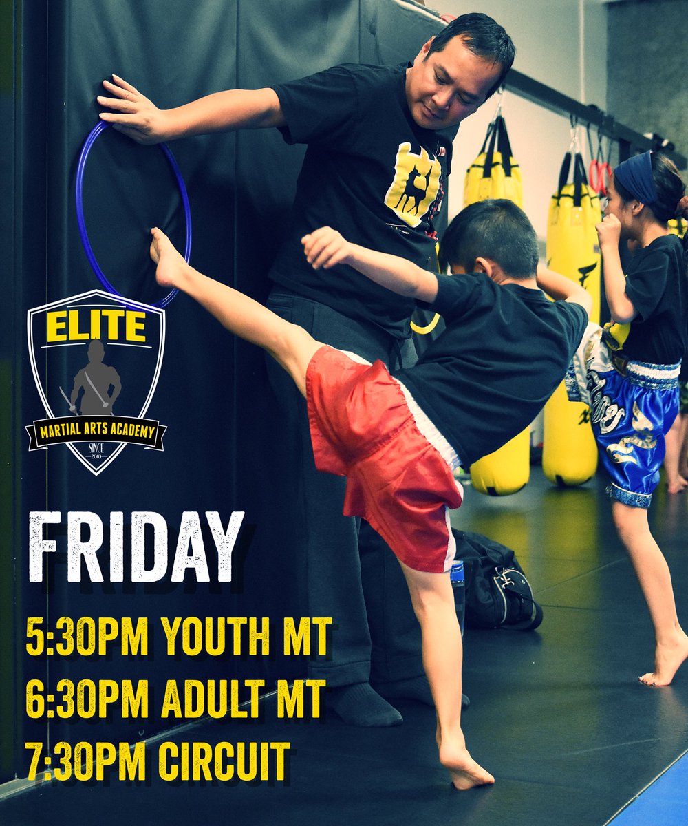 calgaryelite's tweet photo. Friday is here! Let’s high-kick the weekend into gear with some #MuayThai tonight!
—————————————————————
#faceteep #youthmuaythai #skills #calgarymartialarts #friday https://t.co/No8F1xgsF3