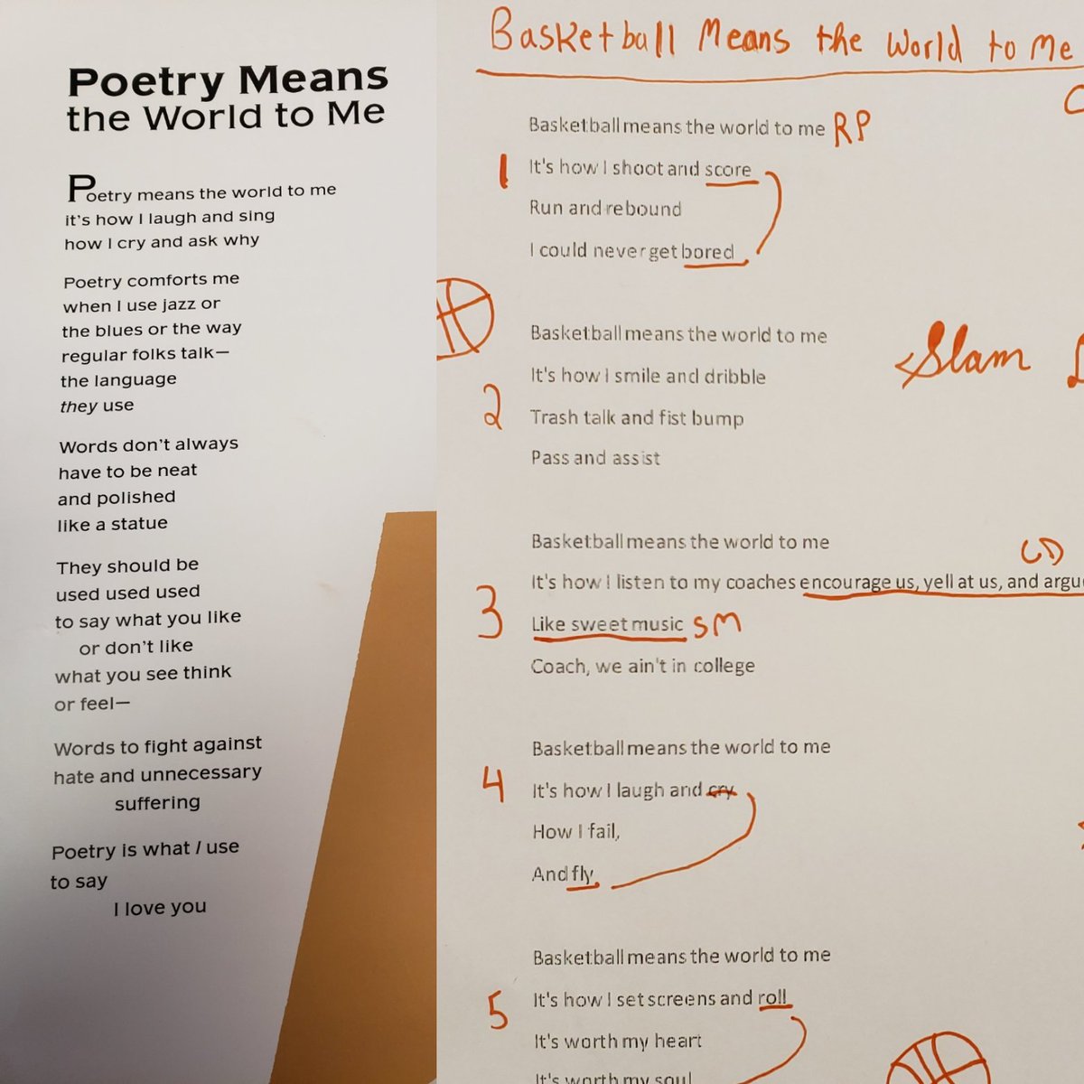 There's power in poetry immersion. 5th grade writers used @PoetTonyMedina 's work as a #mentortext to compose their own pieces. Readers & writers need access to diverse text. @ProjectLITComm @ncte #LivingPoets