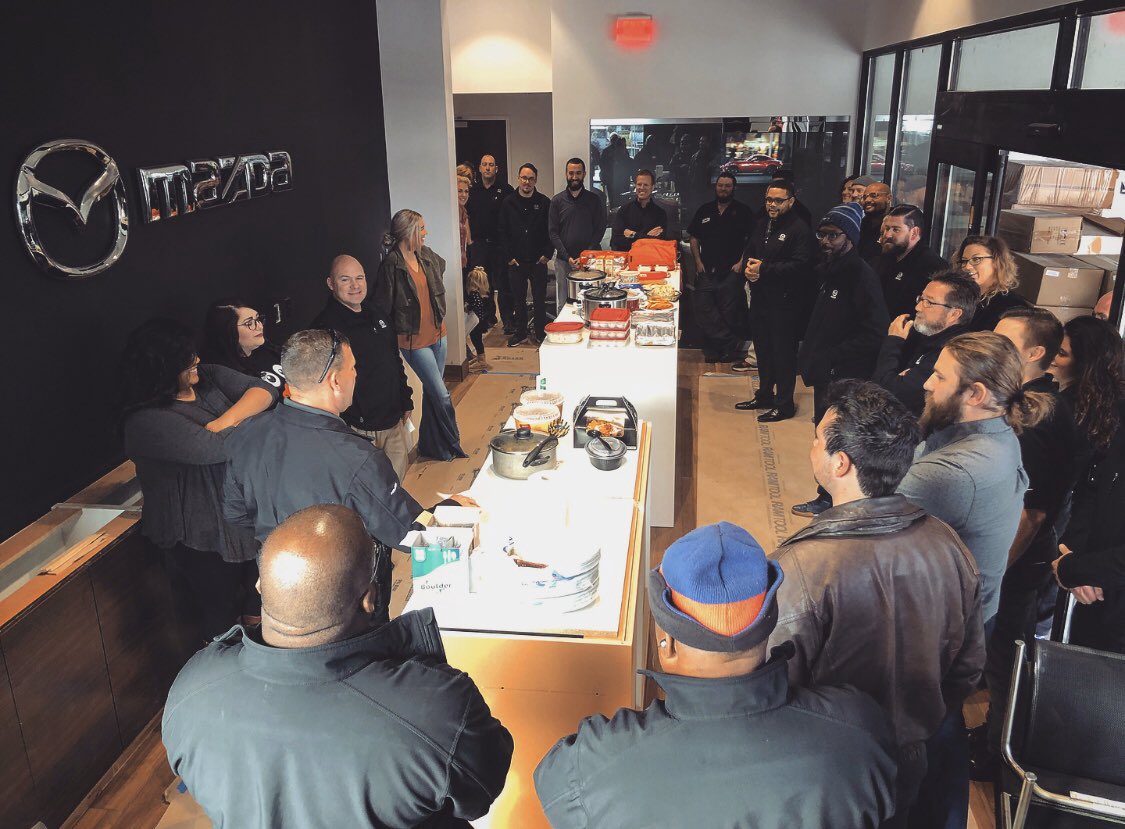 nelsonmazda's tweet photo. Gathering together and appreciating the team is a big part of our success at Nelson Mazda. We are appreciative of our team and you, our customers! Thank you for your loyalty and support as we continue to be a part of the community! We hope everyone has a great and safe weekend! https://t.co/K9Yo21OOT6