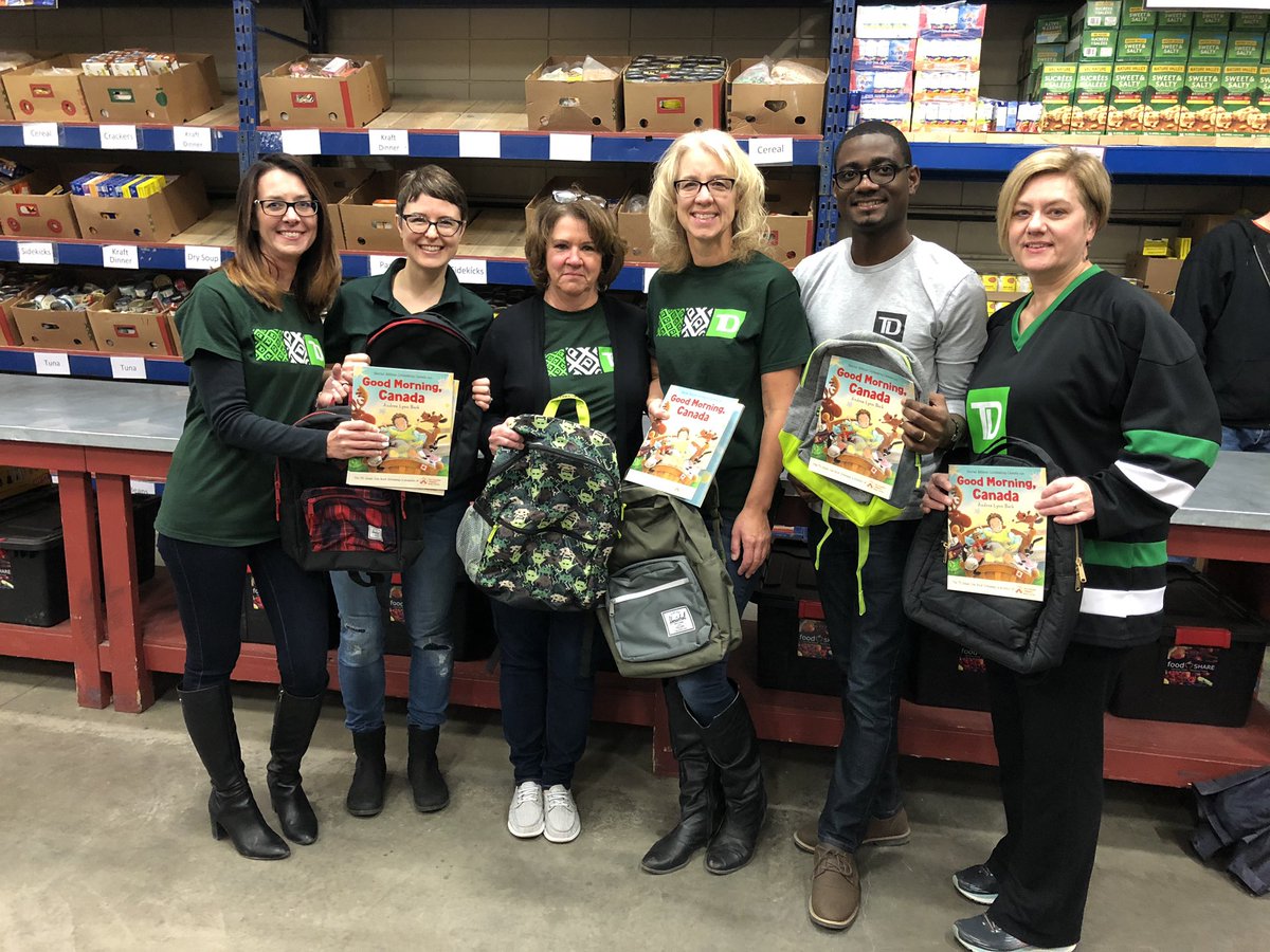 Organized chaos this morning at the <a href="/kamfoodbank/">Kamloops Food Bank</a> packing Starfish Backpacks for children facing food insecurity. Thanks @unitedwaytnc for the #volunteer opportunity! #TheReadyCommitment #connectedcommunities #PacGivesBack @MattLymburner <a href="/AndyCribb_TD/">Andy Cribb</a> <a href="/adriennewood_TD/">Adrienne</a>