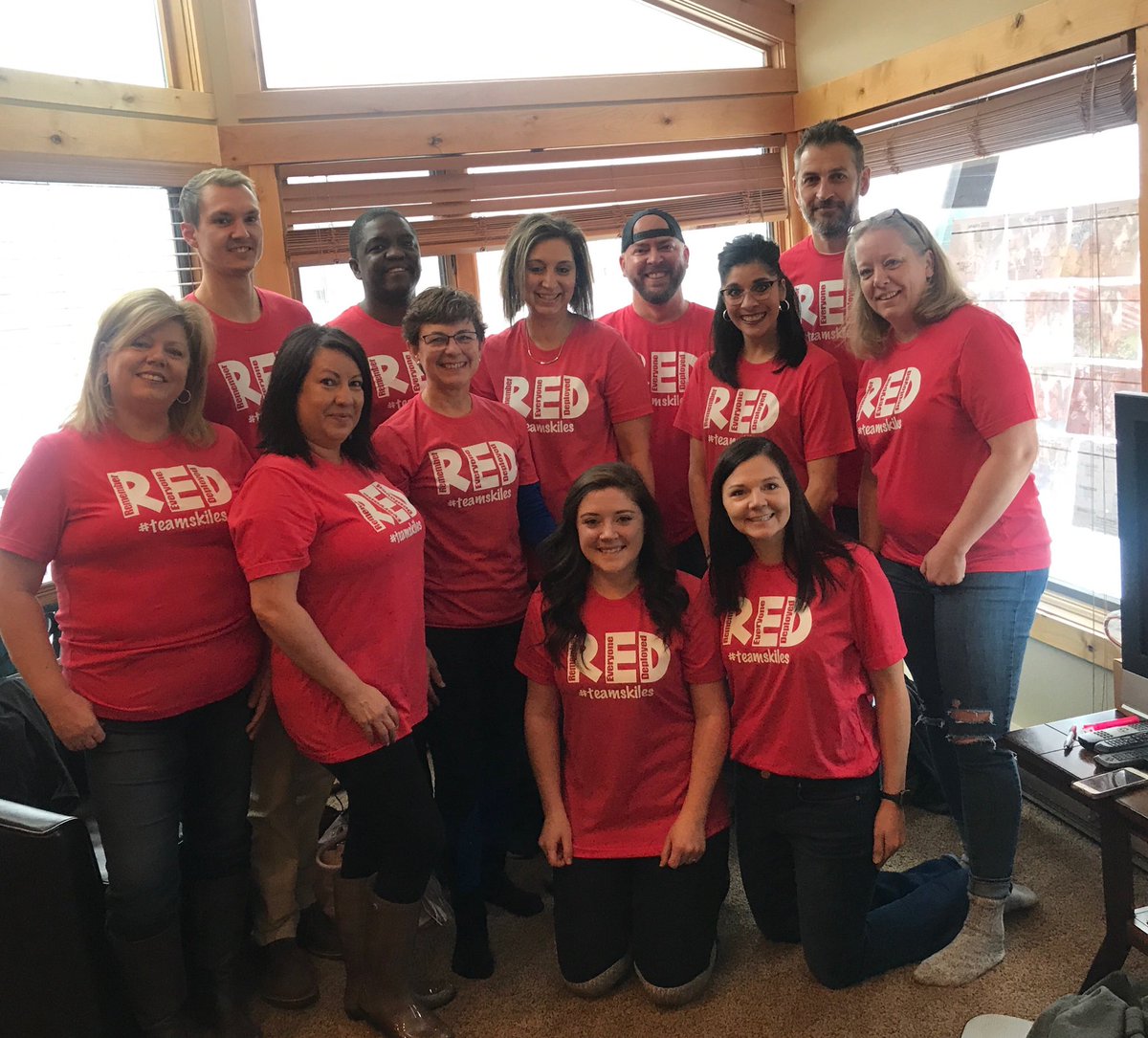 AngiRigot's tweet image. Our Friday team uniform for the next year while our teammate’s spouse is deployed. #teamcos #teamskiles #RED #remembereveryonedeployed