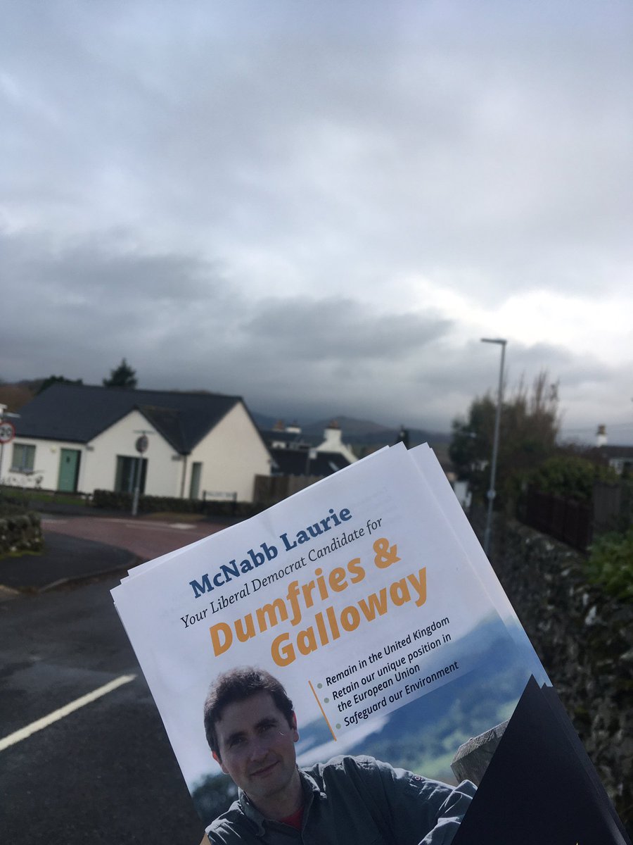 McNabb_Laurie's tweet photo. Took the afternoon off work to fit in some leafleting in Dalry. Looking forward to the first hustings tonight in Castle Douglas at 7pm, open to all - see @DGClimateGroup1 for info #DumfriesandGalloway #BetterInThanOut https://t.co/9jiOSLkISz