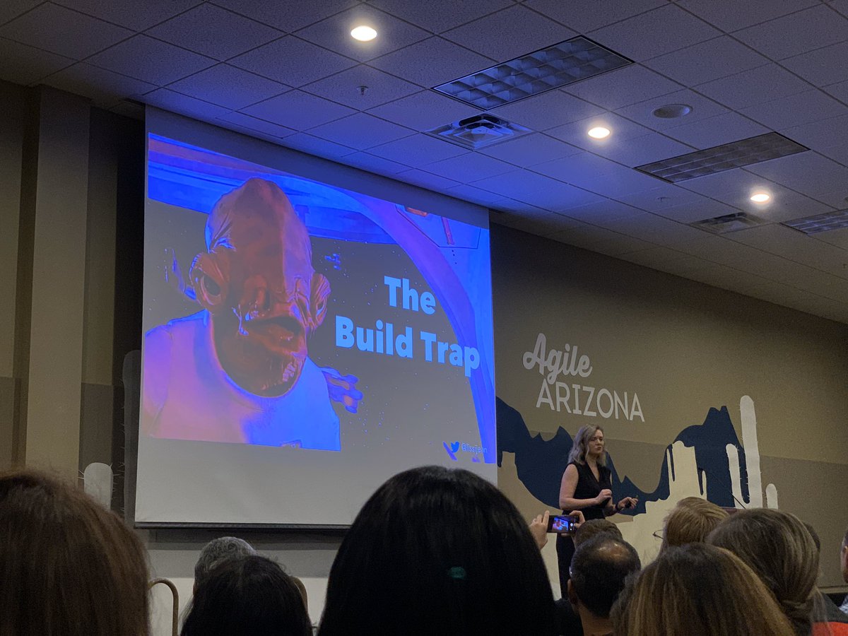 scottrageous's tweet image. It&apos;s @lissijean kicking off #AgileAZ