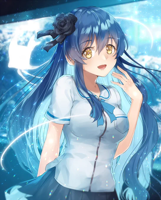 水族館に居たかもしれない青髪少女 