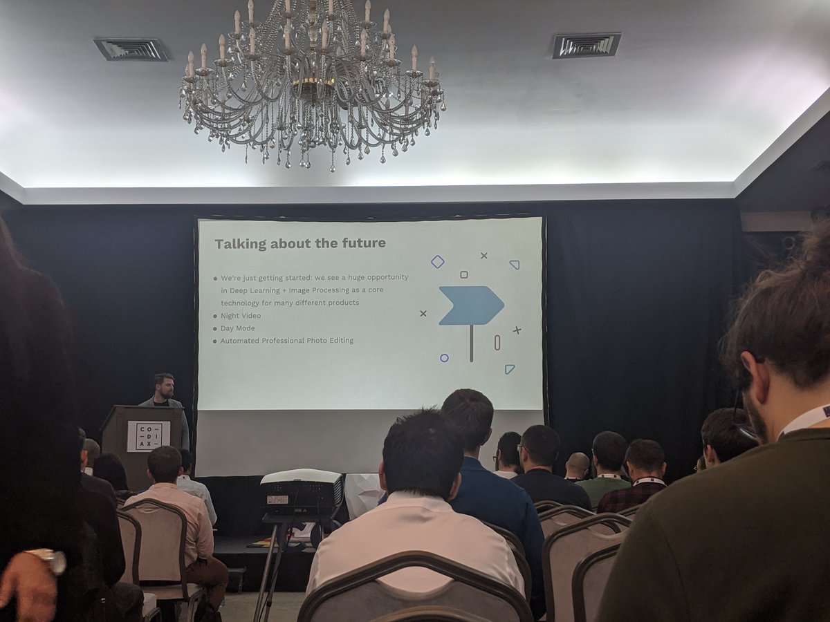 ioana_cis's tweet photo. Learning form @neuralcamapp how they brought the Android night mode to iPhones too. #Codiax2019
Makes me nostalgic as my University Thesis was on image processing. https://t.co/eJBDNtFVl2