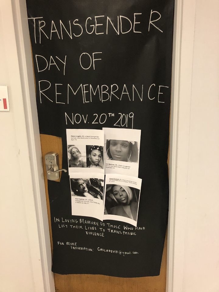 cascadehu's tweet photo. #TransDayofRemembrance was more than a success! Thank you to all of those who helped make this possible and thank you to those who took the time out to use this event to reflect on the loss of our transgender  siblings #BisonPride 🏳️‍🌈 https://t.co/Ai0OIdr8Or