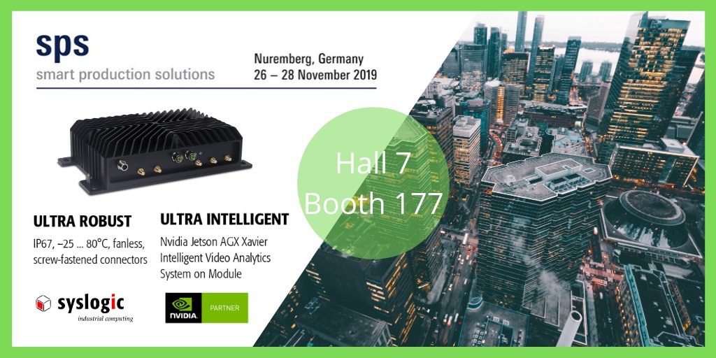 syslogic_ai's tweet photo. The new Syslogic AI #Rugged Computer powered by @NVIDIAEmbedded #JetsonAGXXavier - ultra-robust and ultra-intelligent for demanding #AI applications. Find out more at @spsmesse, hall 7, booth 177.

#fanless #IntelligentVideoAnalytics #MachineLearning #IIoT #SystemonModule https://t.co/CfoDP3AAKu
