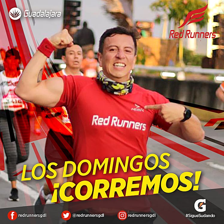 redrunnersgdl's tweet photo. Tus logros quedarán en tu mente y el apoyo en el corazón ¡únete a la red!
7:00 am Colomos I calle El Chaco a un costado del CETI, nos vemos en el asta bandera. Todos los niveles bienvenidos y entrenes GRATUITOS #RedRunnersGdl #MásRojosQueNunca https://t.co/4l8vG3wWfK