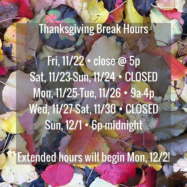 With Thanksgiving Break upon us, the library will be open on a limited basis over the next week+. We hope everyone in #roonation has a wonderful, restorative break, and we’ll welcome you back for the last week of Fall classes! 🍁🦃🦘 #austincollege #ac_… ift.tt/2D88wHh