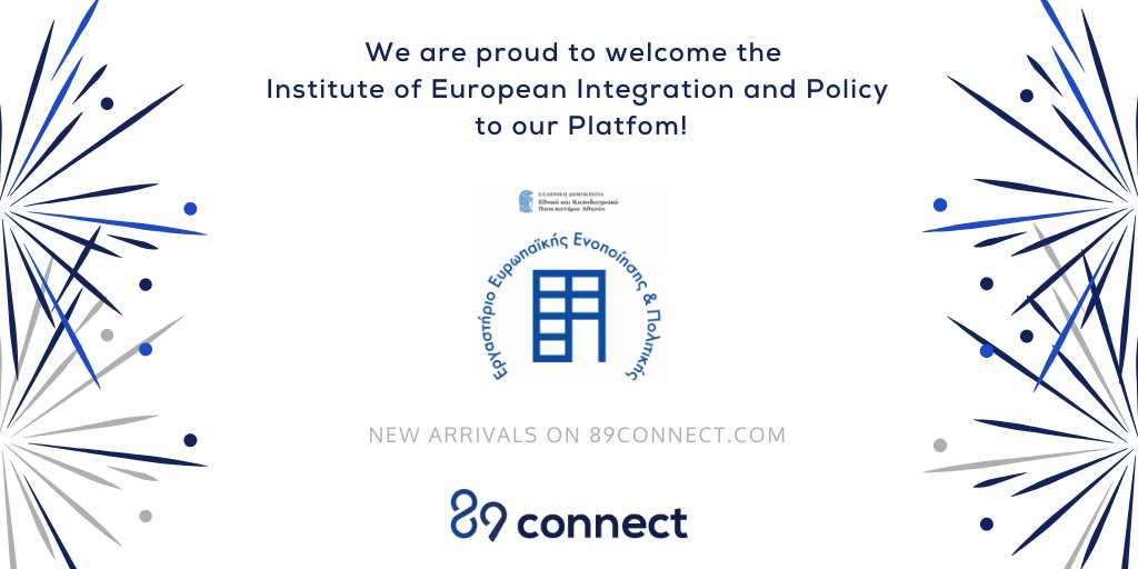 89connect's tweet photo. 🎊 #newarrivals on 89 Connect: our warmest welcome to the Institute of European Integration and Policy (IEIP)
@IEIP_Athens to our platform! 🎉
Start the action!
Profile ➡️ https://t.co/wBmhjFTw1S
@eliamepgr #ConnectionPower #Network #connection #connections #StrongerTogether https://t.co/T0FbsT6meg