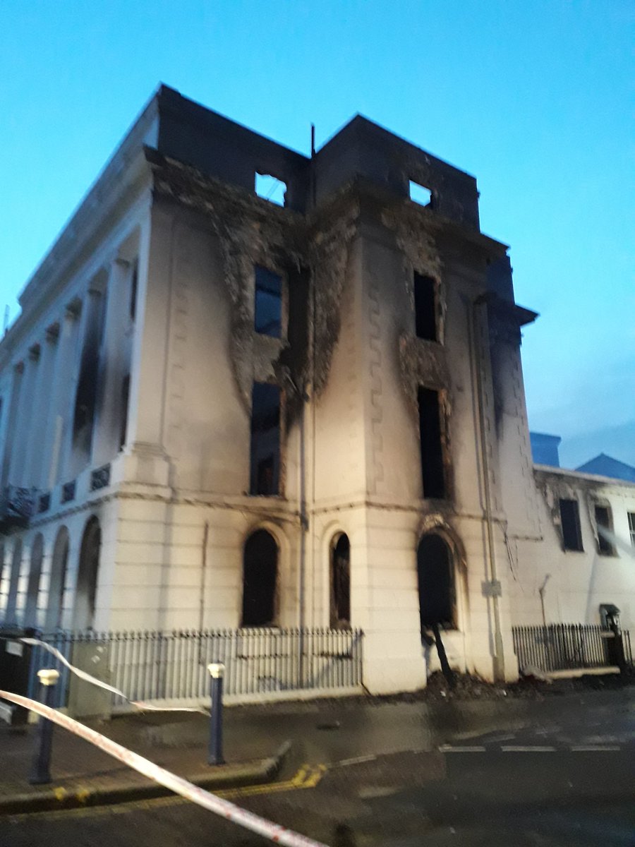 Latest pictures from the scene of the #Claremont fire in #Eastbourne - thanks to all who have supported us - special mention to our control centre team #heroesinheadsets
