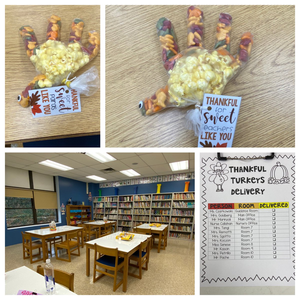 mrs_guderian's tweet photo. ‘Tis’ the season to be #thankful! Our students learned the importance of giving rather than receiving this Fun Friday! Today @katecleary12 and our students gave back to Shepard staff for all that they do!#thankfulturkeyproject #collaboration  @AlanBShepPrin @OBLombardi https://t.co/xWOMvKv1eV