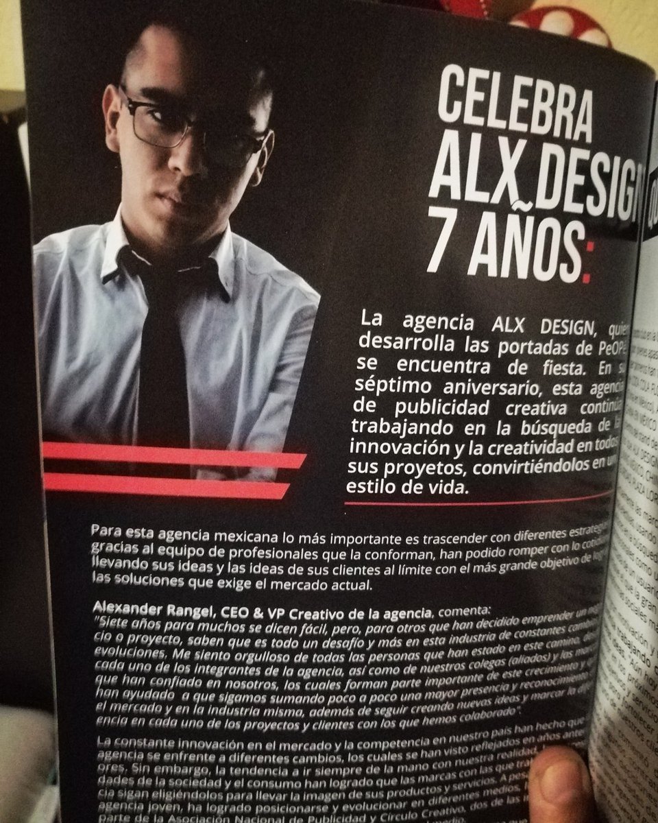 _alxrangel's tweet photo. 7 años de vida en este sueño, una nota de nuestro aniversario dentro de la revista #PeOPé celebrando sus 20 años. Gracias por la publicación. #InspiredForCreate #CreatingBrand @alxdesignmx

Versión online: https://t.co/r57J0O6E4E https://t.co/izxMTtmVQz