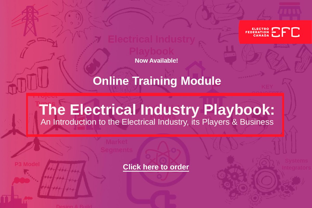 EFC_Tweets's tweet photo. Now Available! The Electrical Industry Playbook: An Introduction to the Market, its Players and the Business.
Order now:
https://t.co/fPvjK06jgb
#electricalindustry #learn #electrofed #efc #training #upskill #industryknowledge #experience #electricalplaybook https://t.co/n2lMXh2OWN